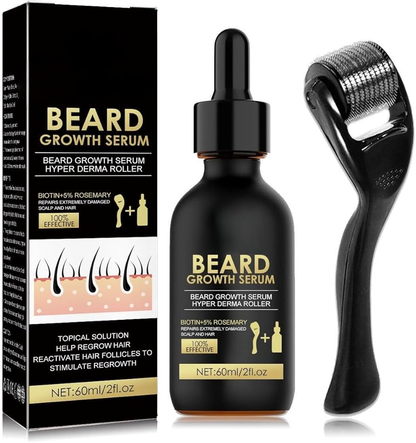 Beard Forge Growth Kit | Beard Oil + Derma Roller for Patchy Beards UK